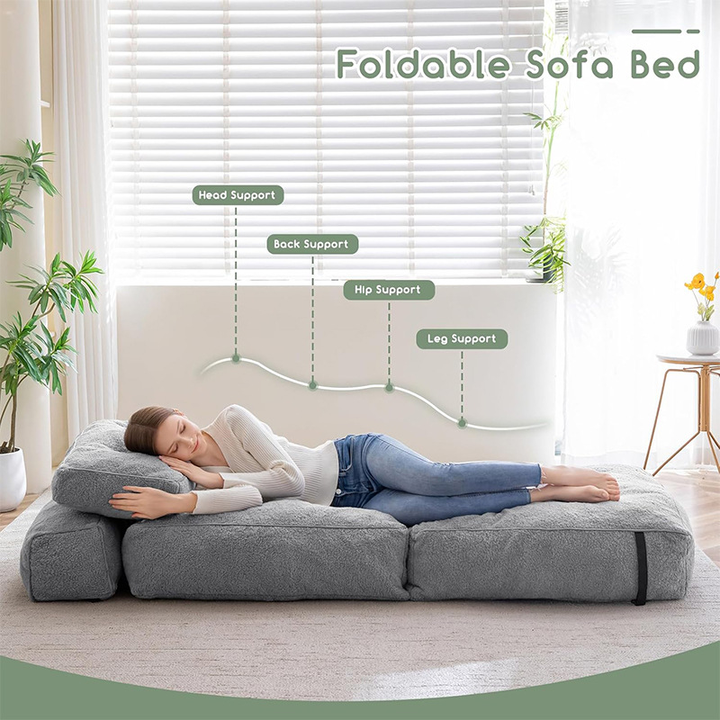 Chaise longue reclinável sem braços para relaxamento e lazer