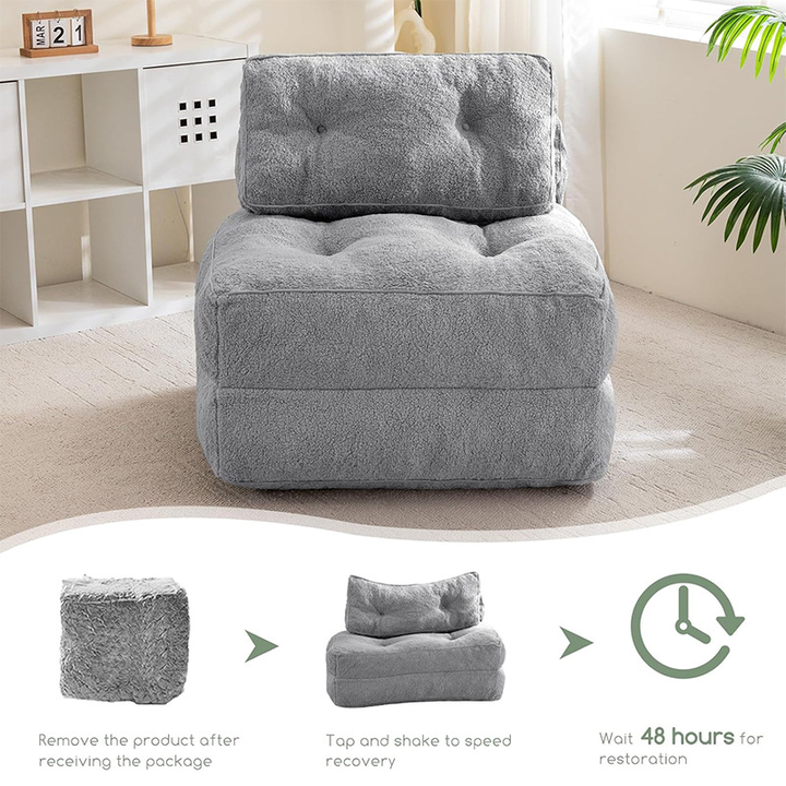 Chaise longue reclinável sem braços para relaxamento e lazer