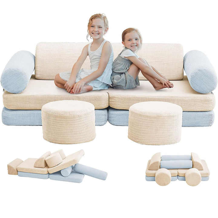 10 peças de blocos modulares macios para sofá e sala de jogos para crianças