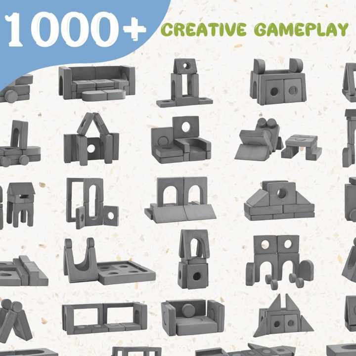 22 blocos modulares de espuma combinados - 1000+ DIY criativo