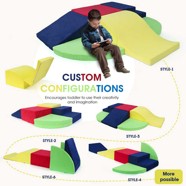 Conjunto de blocos de escalada faça você mesmo para crianças de 6 peças