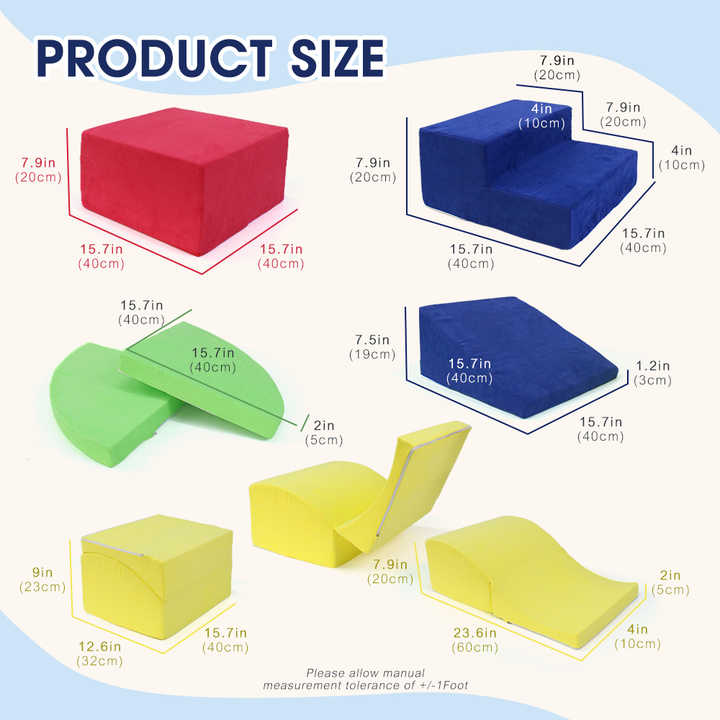 Conjunto de blocos de escalada faça você mesmo para crianças de 6 peças