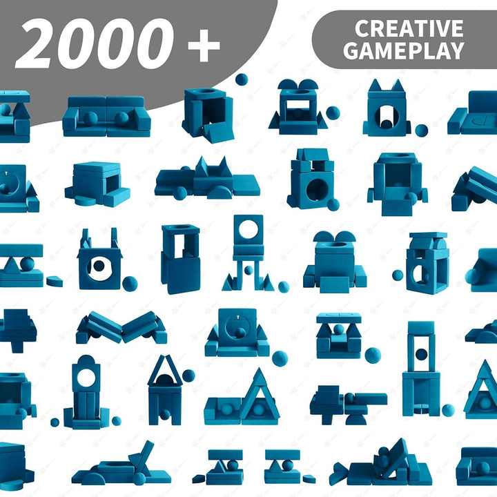 Sofá modular componível para crianças de 12 peças para sala de jogos infantil