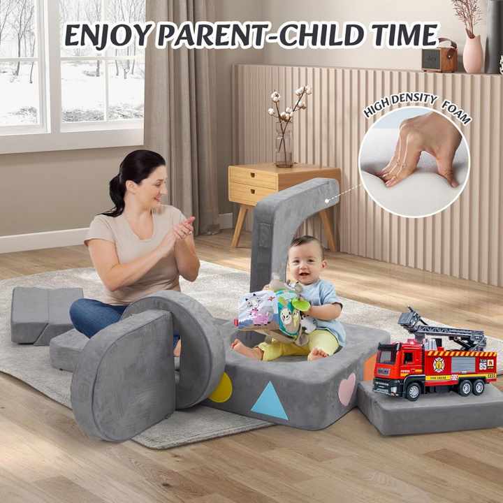 Conjunto de sofá infantil combinado - presente de brincadeira que aprimora a cognição