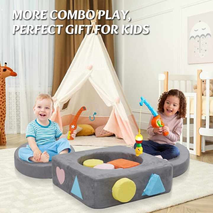 Conjunto de sofá infantil combinado - presente de brincadeira que aprimora a cognição