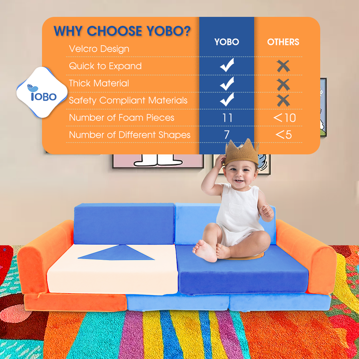 11 peças de cubos de brinquedo criativos para sofá e sala de jogos para crianças