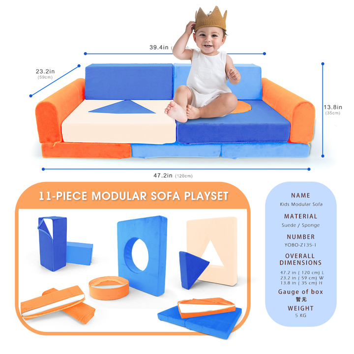 11 peças de cubos de brinquedo criativos para sofá e sala de jogos para crianças
