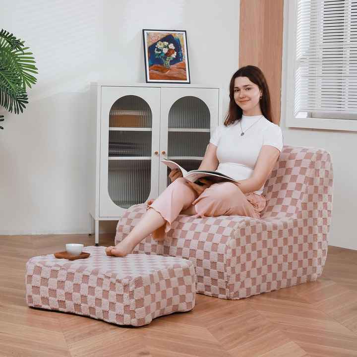 Sofá preguiçoso de tatame de esponja de alta densidade com pacote de compressão a vácuo