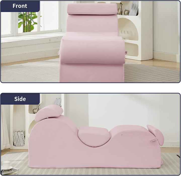 Chaise longue ergonômica curva em S para ioga
