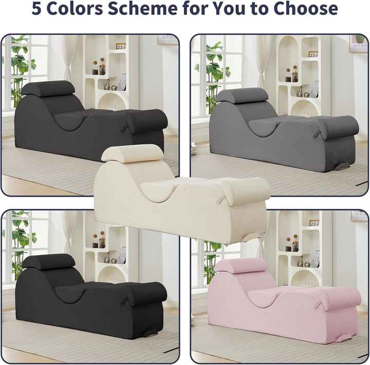 Chaise longue ergonômica curva em S para ioga