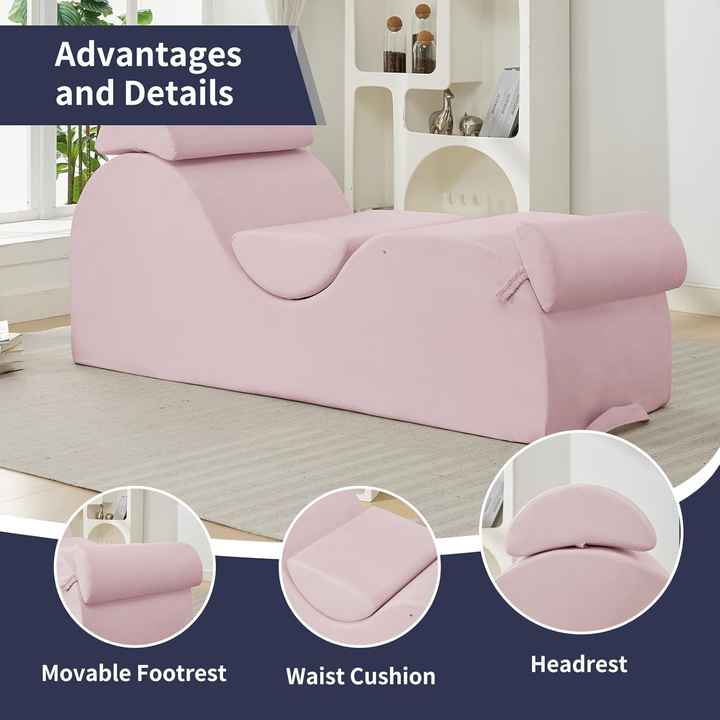 Chaise longue ergonômica curva em S para ioga