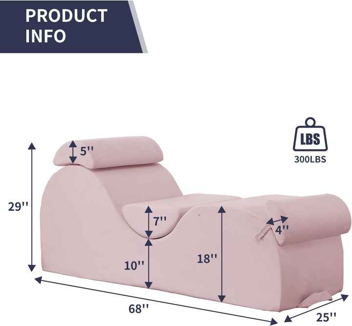 Chaise longue ergonômica curva em S para ioga