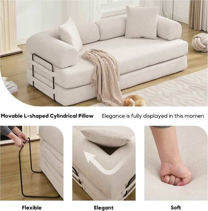 Conjunto de sofá modular de tecido de veludo cotelê comprimido para sala de estar de apartamento e hotel