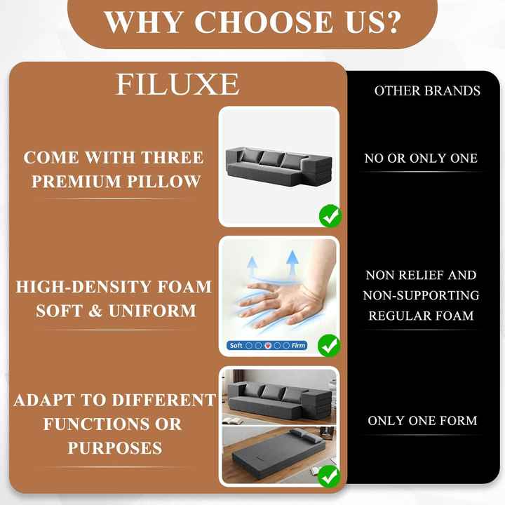 Sofá-cama conversível personalizado e sofá-cama futon com espuma comprimida de alta densidade