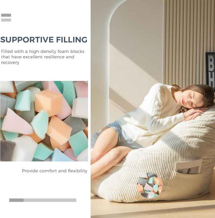 Pufe relaxante para leitura e jogos