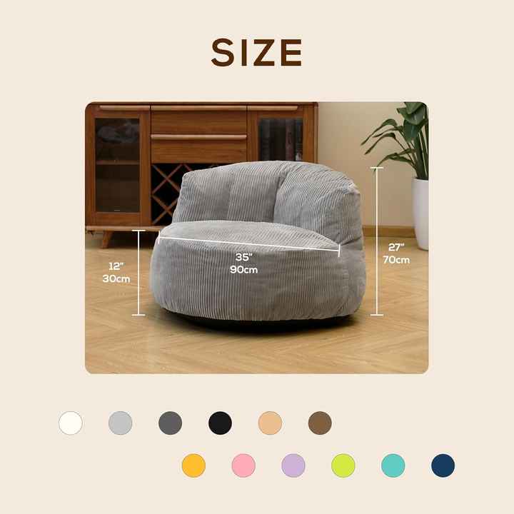 Sofá-cama estilo pufe com encosto alto