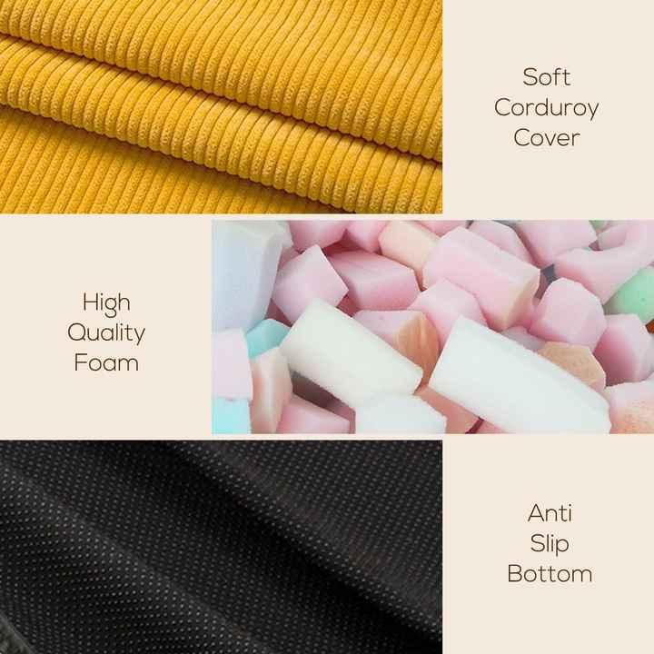 Sofá-cama estilo pufe com encosto alto