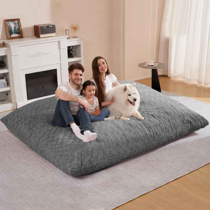 Sofá-cama reclinável de espuma grande, sofá-cama tipo pufe preguiçoso