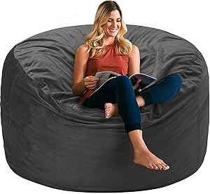 Sofá-cama redondo de compressão simples e preguiçoso tipo pufe