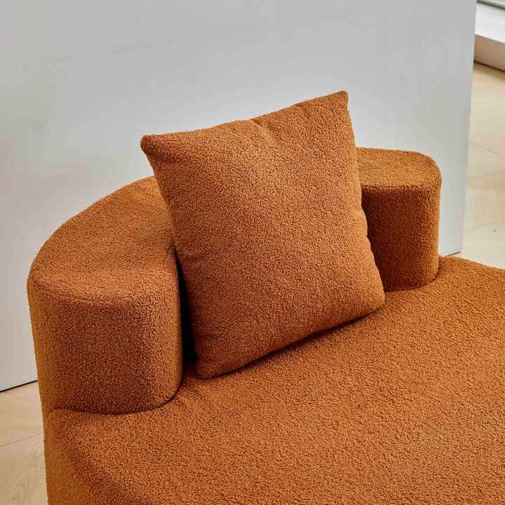 Sofá-cama redondo e preguiçoso com pacote de rolo comprimido