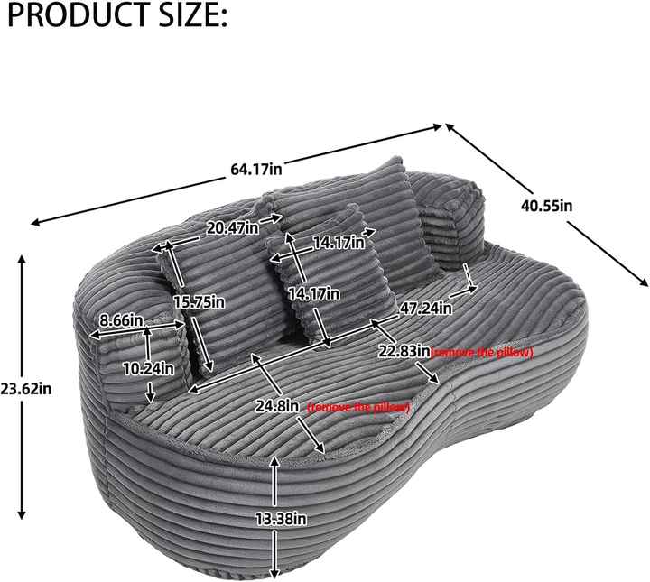 Sofá tipo saco de feijão com compressão a vácuo selado