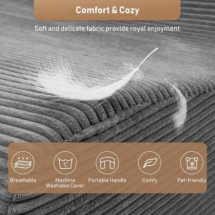 Sofá-cama tipo pufe de espuma viscoelástica