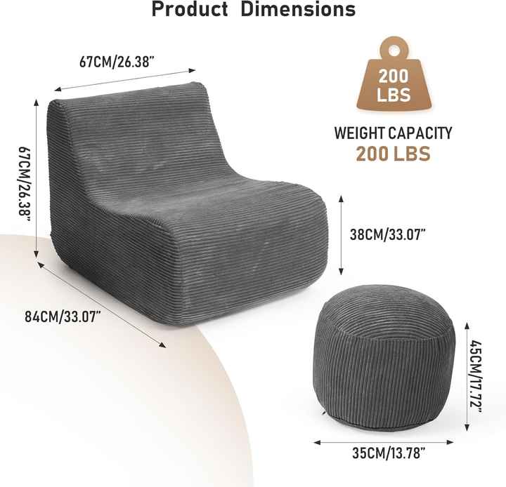 Sofá-cama tipo pufe de espuma viscoelástica