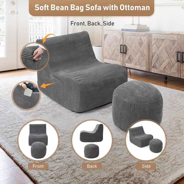 Sofá-cama tipo pufe de espuma viscoelástica