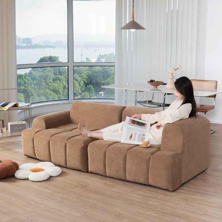 Sofá de espuma completa com compressão a vácuo para sala de estar