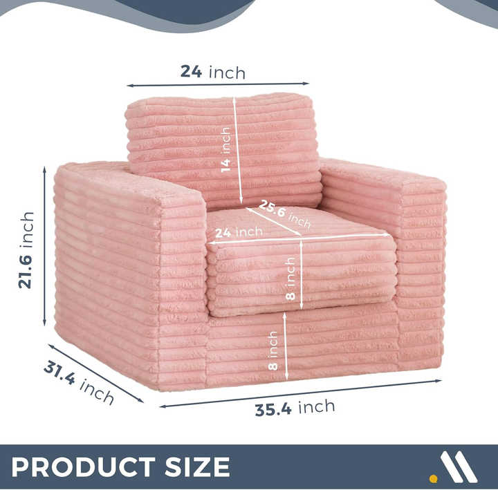 Sofá de espuma comprimida com saco de feijão