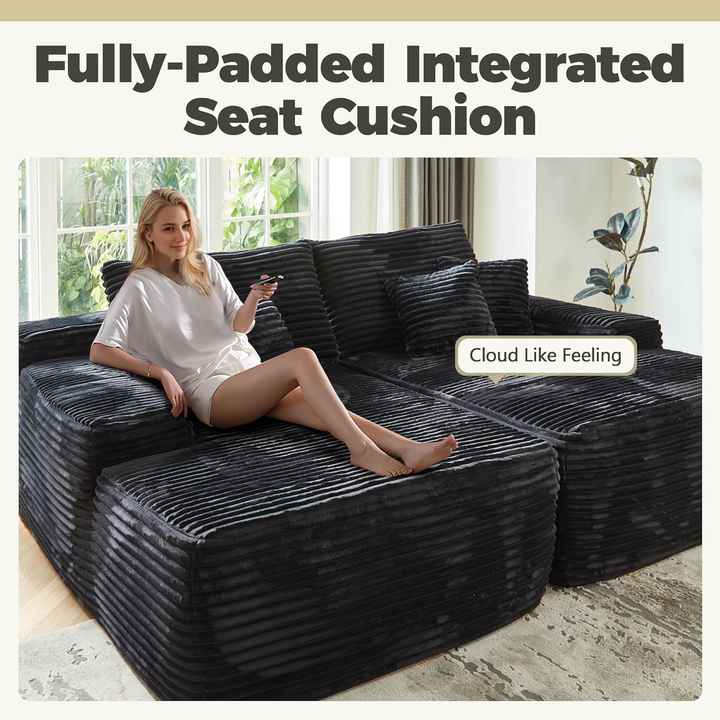 Sofá-cama modular grande comprimido a vácuo sem osso