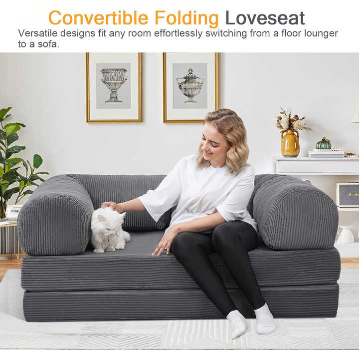 Conjunto de cama e sofá de compressão dobrável multifuncional