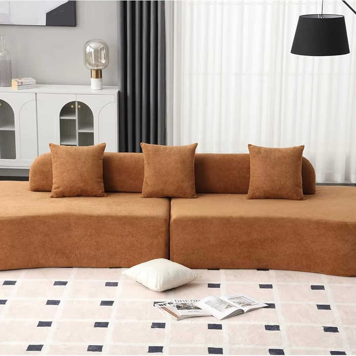 Sofá secional curvo para sala de estar, apartamento e quarto