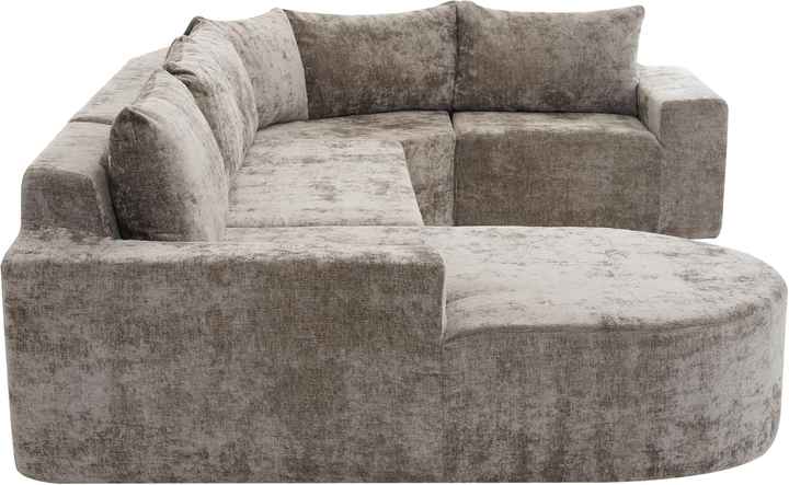 Sofá de compressão modular combinado em formato de U de 141.7 polegadas