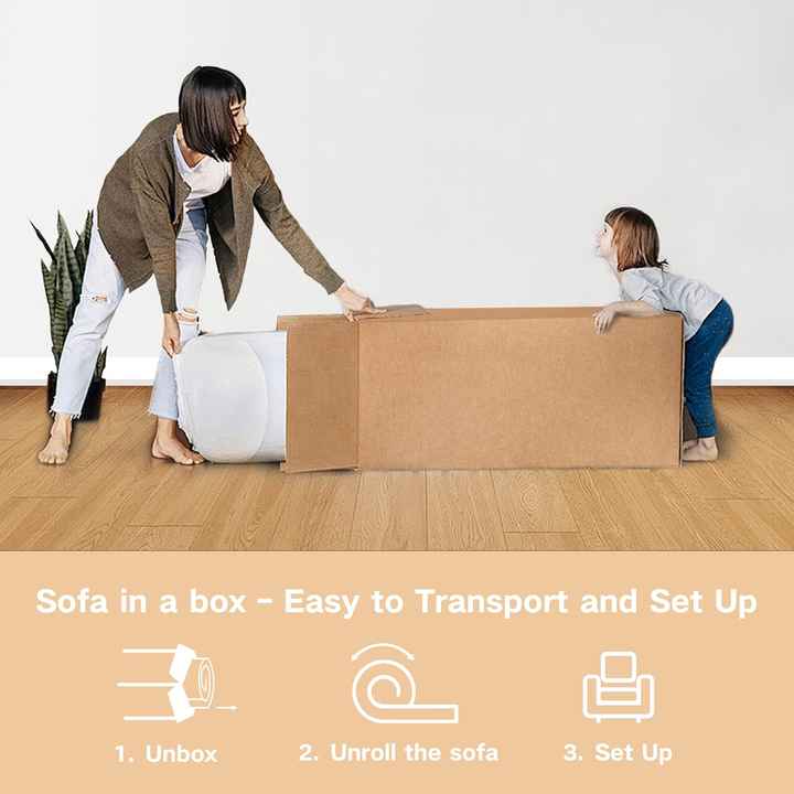 Conjunto de sofás modulares para casa e escritório com embalagem compactada