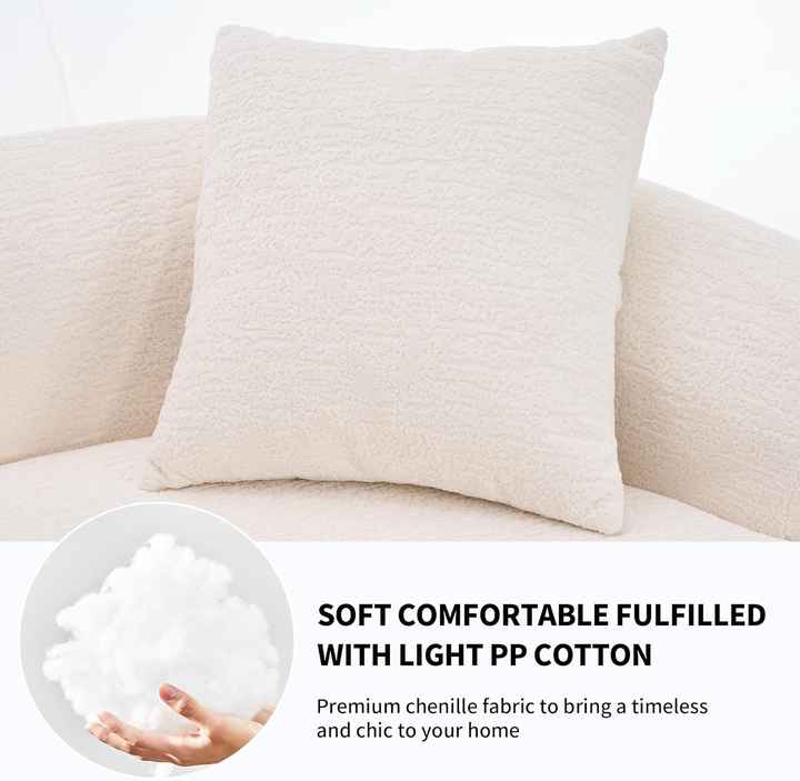 Conjunto de sofá curvo moderno e minimalista de 110"