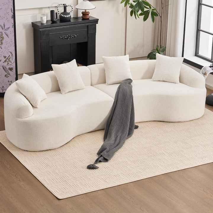 Conjunto de sofá curvo moderno e minimalista de 110"