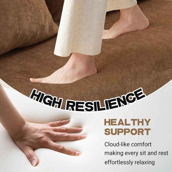 Conjunto de sofá secional modular compressível em formato de L