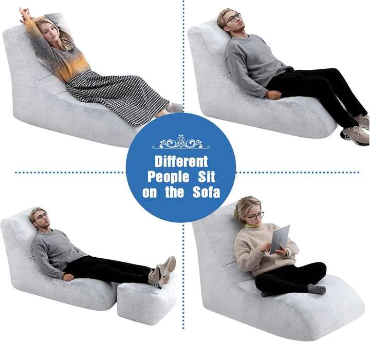 Lounge de espuma tipo pufe para varanda de quarto de apartamento