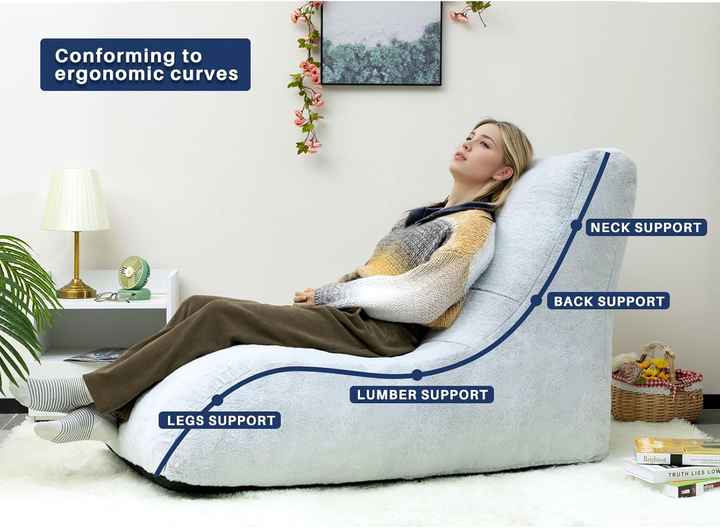 Lounge de espuma tipo pufe para varanda de quarto de apartamento