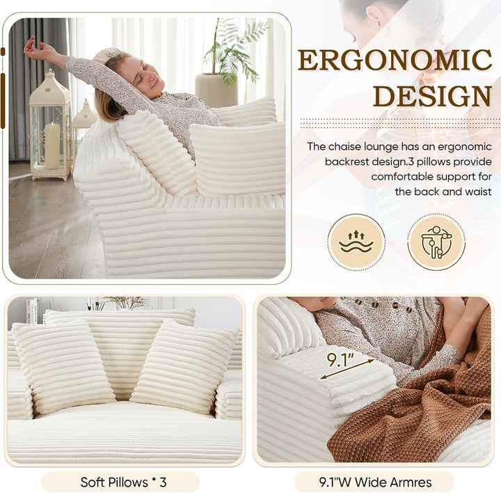 Sofá moderno e minimalista com pacote de compressão