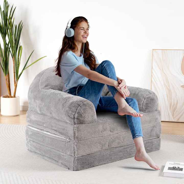 Poltrona dobrável comprimida a vácuo