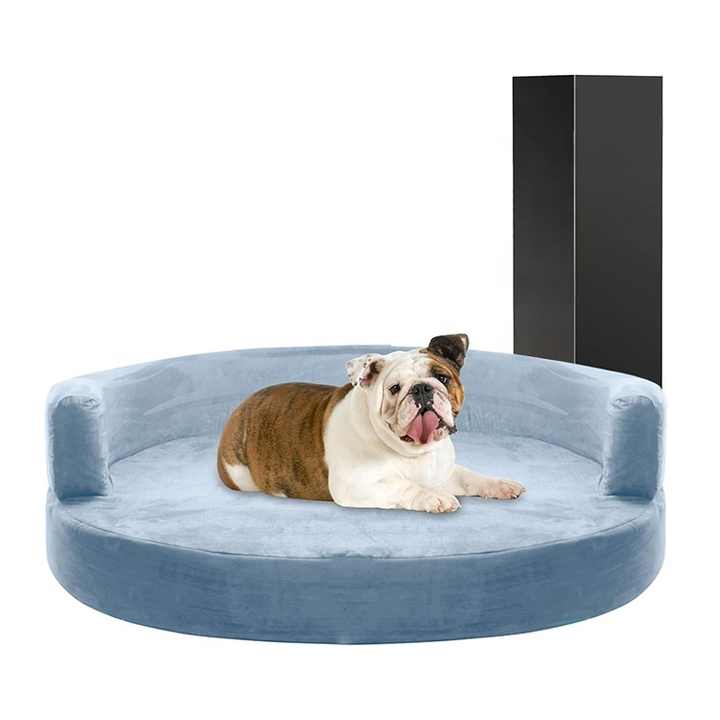 Cama redonda de espuma viscoelástica para cães