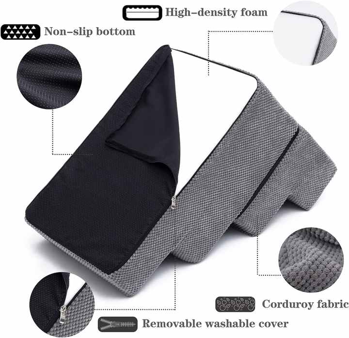 Degraus de espuma compressível de 4 etapas para cães e animais de estimação idosos menores