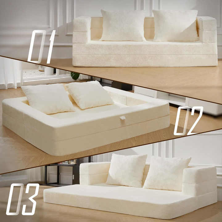 Sofá de chão para adultos e sofá para animais de estimação 3 em 1