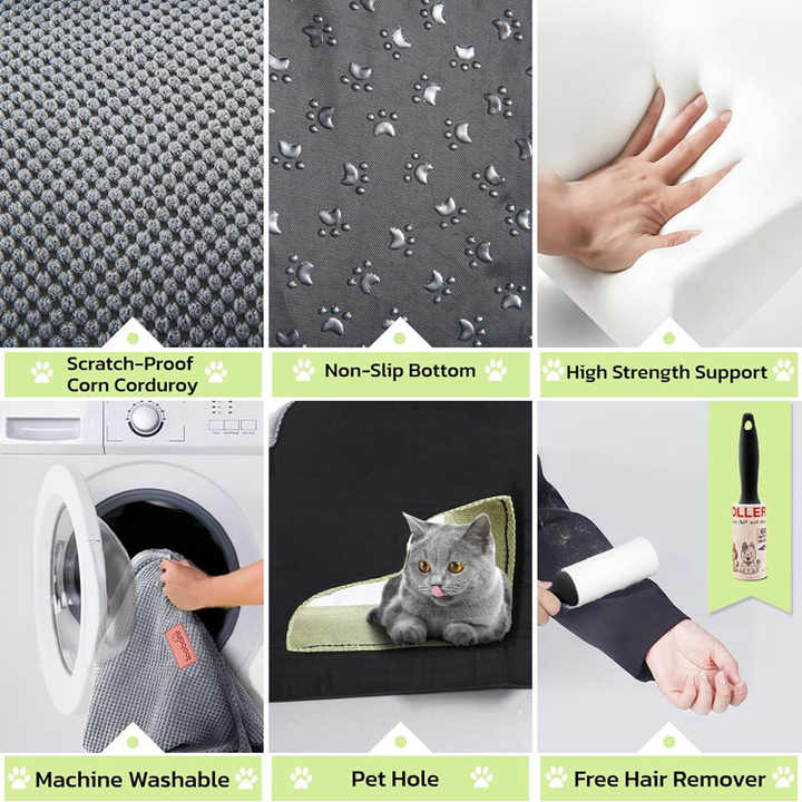 Escadas para animais de estimação de 6 degraus com espuma macia emendada para cama alta