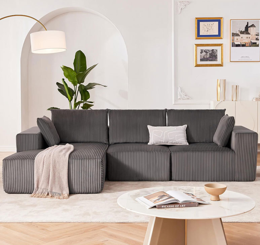 Conjunto de sofás de compressão a vácuo de 108" para sala de estar