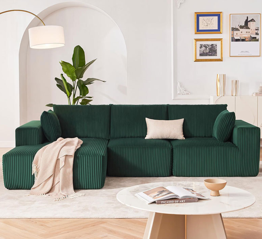 Conjunto de sofás de compressão a vácuo de 108" para sala de estar