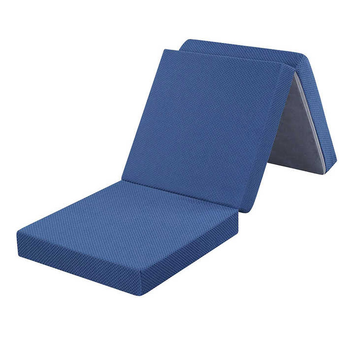 Colchão portátil de espuma viscoelástica dobrável tripla