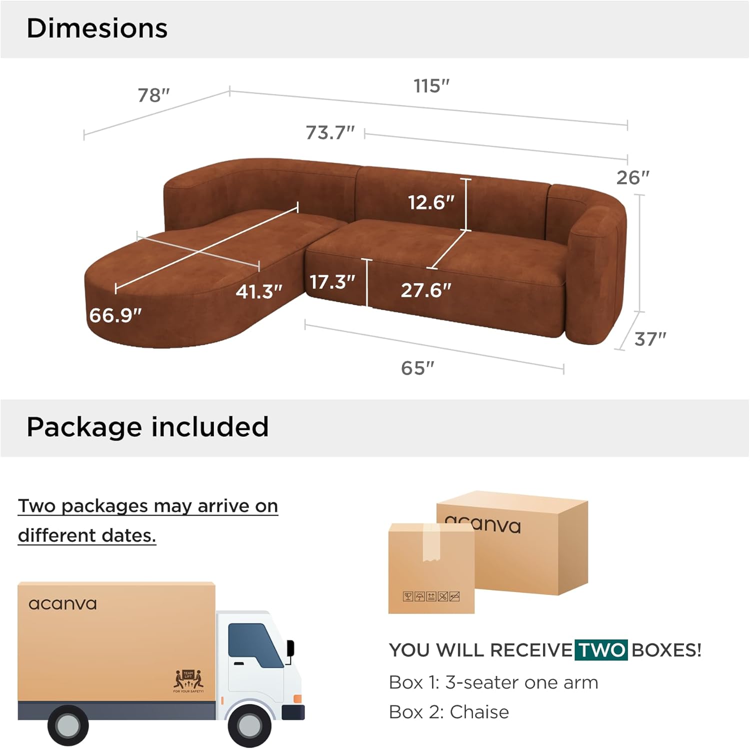 Sofá de espuma curvada de alta densidade com 3 lugares para casa e hotel